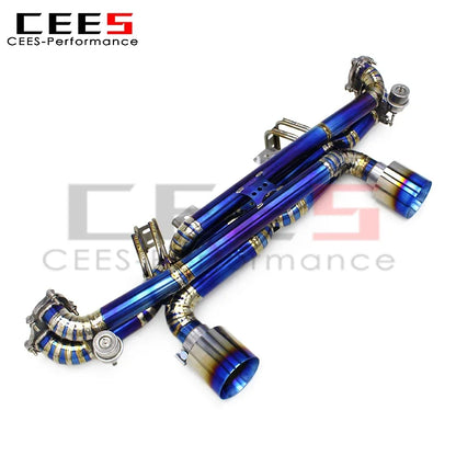 CEES Catback Exhaust System for Porsche 718 Cayman GT4 4.0L 2016-2021 Exhaust Pipe Muffler with Remote Control