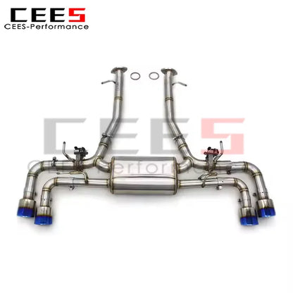 cees SS304 Stainless Steel Axle Exhaust for Lexus LC500/LC500H 3.5L 2016-2021 Tuning  Auto Parts Exhaust Pipe System Assembly