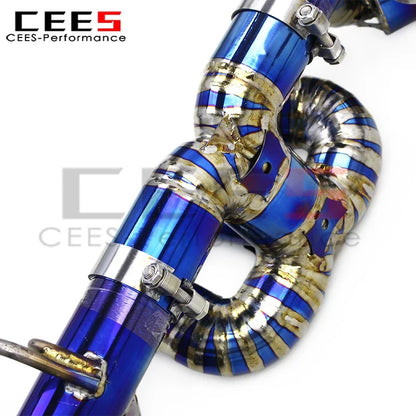 CEES Exhaust Pipes Assembly for Ferrari 458 V8 4.5 2013-2016 Escape Car Exhaust System Performance Titanium Exhaust Pipe Muffler