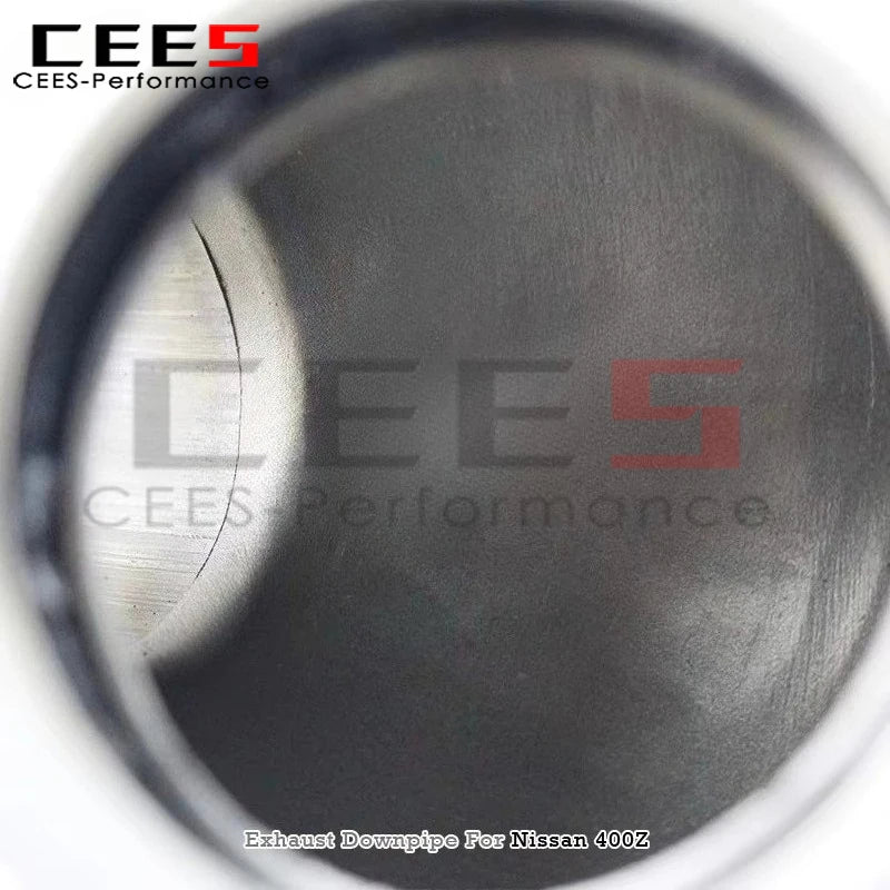 cees Engine Turbo Header Downpipe for Nissan 400Z 3.0T 2021-2024 Stainless Steel Pipe with Heat Shield Through Exhaust Muffler