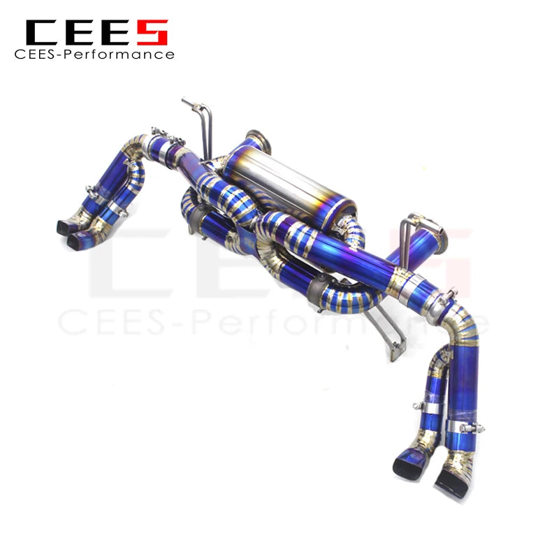 CEES Catback Exhaust System for Audi R8 V8/V10 4.2/5.2 2017-2023 Tuning Performance  Titanium Exhaust with Valve