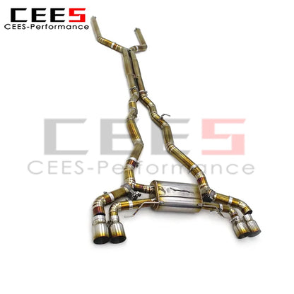 cees Performance Titanium Exhaust System for BMW M5 F90 M8 F91 F92 F93 M850i 4.4T 2018-2023 Car Racing Exhaust Valved Muffler