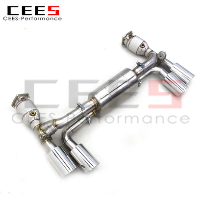 CEES Catback Exhaust  System catted downpipe Performance Exhaust Pipe escape For Porsche 911 991/991.2 3.0T 2016-2018