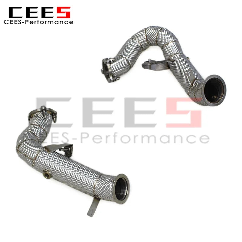 cees Straight Downpipe Pipes for Porsche Macan S/Turbo 3.0T/3.6T 2014-2017 Stainless Steel Free Flow Pipe Exhaust Pipe System