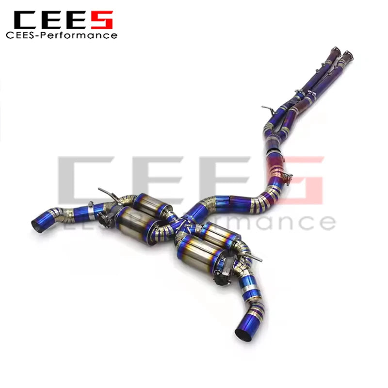 cees Performance Titanium Valved Sport Catback Exhaust System for Audi RS3 2.5T 2016-2023 Racing Exhaust Pipes Muffler Assembly