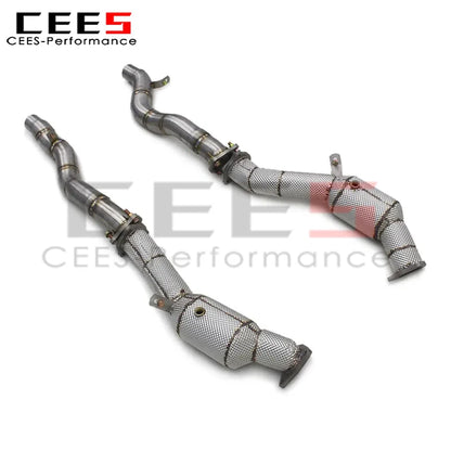 cees for Porsche Cayenne 957 3.6/4.8T 2006-2010 Stainless Steel Downpipe Exhaust System