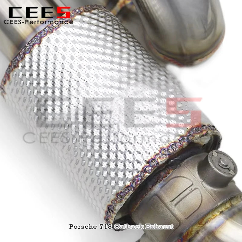 CEES Catback Exhaust for Porsche 718 Boxster/Cayman 2.0T 2016-2022 Upgrades GT4 Valved Sport Exhaust System