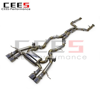 CEES Titanium Silver Escape Catback Exhaust Racing Exhaust System for BMW M2 G87 3.0T S55 2024 Car Escape Exhaust Muffler System