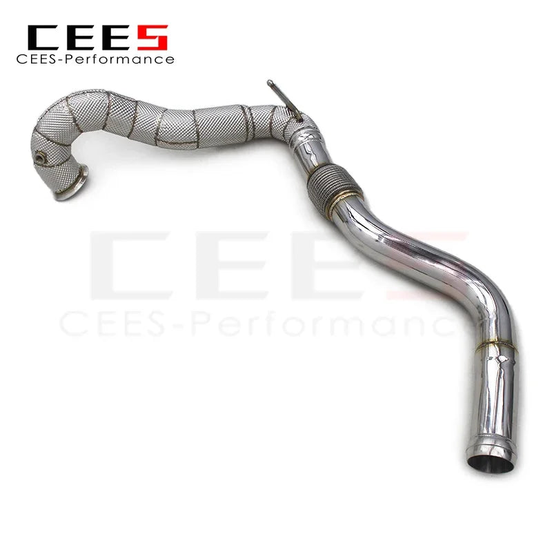 Mercedes-Benz A45 AMG 2.0T 2014-2020 Stainless Steel Free Flow Heat shield Downpipe Exhaust System