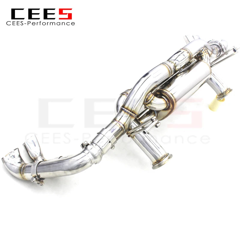 CEES Exhaust Pipes For Audi R8 V8/V10 4.2/5.2 2017-2023 Stainless Steel 304 Catback Exhaust System with vacuum Valve