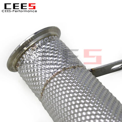 cees Straight Downpipe Pipes for Porsche Macan S/Turbo 3.0T/3.6T 2014-2017 Stainless Steel Free Flow Pipe Exhaust Pipe System