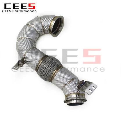 cees Exhaust Downpipe Pipes for Mercedes-Benz S500 3.0T 2023-2024 Performance Stainless Steel Racing Exhaust Pipe System