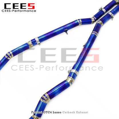 cees Performance Titanium Exhaust for Ferrari GTC4 Lusso/Lusso T 2016-  Car Exhaust Pipe Valvetronic Catback Exhaust Muffler