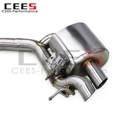 CEES Tuning Escape Exhaust Pipe For Audi RS4 RS5 B8.5 4.2L 2012-2016 SS304 Stainless Steel Sport Catback Exhaust System Assembly