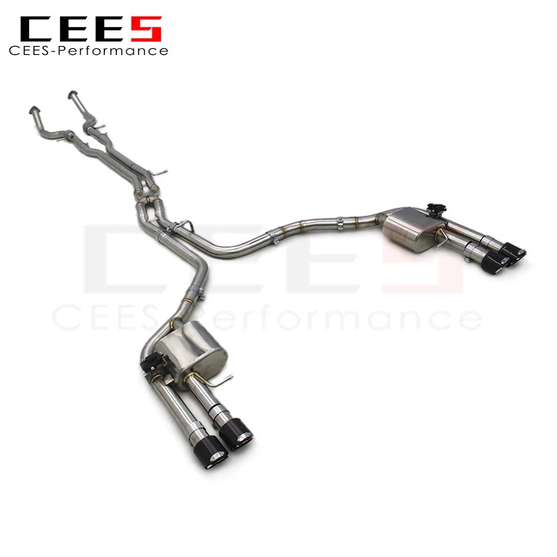 CEES Valvetronic Exhaust Muffler For Audi S8 D4 4.0T 2013-2018 Boska Stainless Steel Escape Racing Car Catback Exhaust System