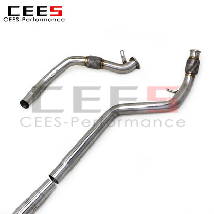 CEES Tuning Catback for Audi A5 B9 2.0T 2023-2024 Four Door Car SS304 Stainless Steel Exhaust Pipe System with Carbon Fiber Tips