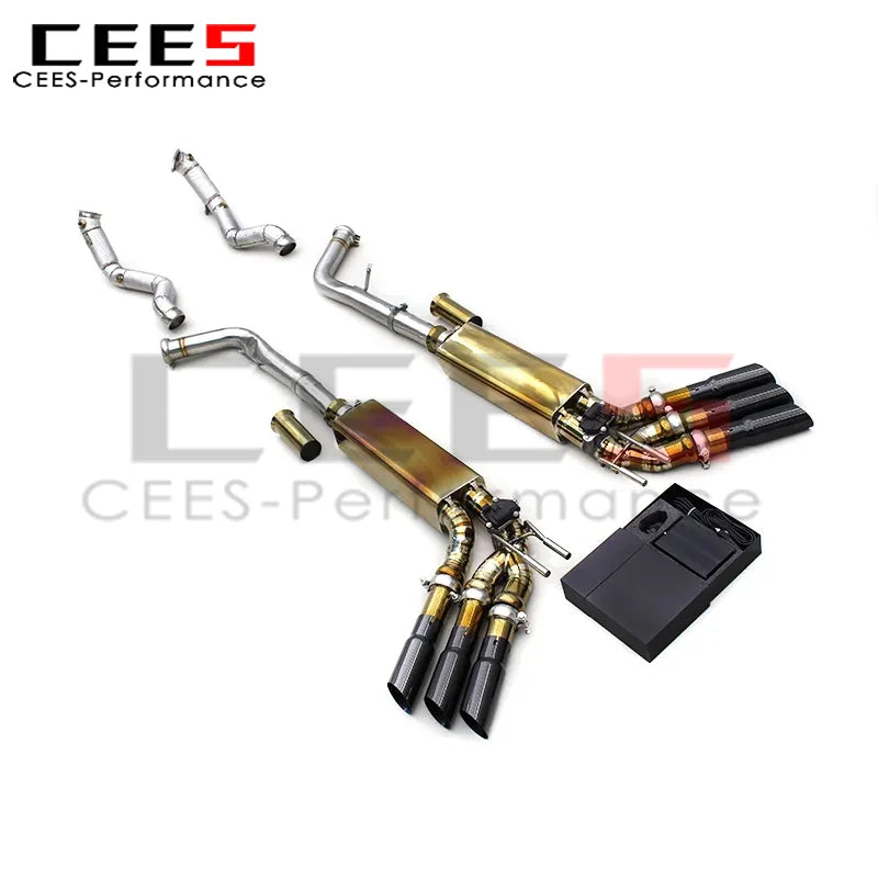 cees Complete Catback System for Mercedes-Benz G63 AMG W464 4.0T 2019-2023 Titanium Exhaust Pipe Muffler Free Flow Downpipe