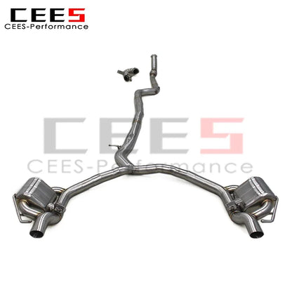 CEES Valved Muffler Catback Exhaust Downpipe Pipes for Mercedes-Benz AMG GT43 3.0T 2019-2023 Stainless Steel Exhaust Pipe