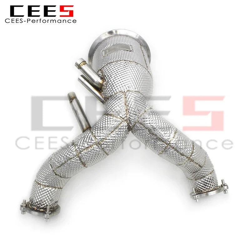 CEES Exhaust Downpipe for Porsche Cayenne COUPE 3.0T 2019-2023 Downpipe  Stainless steel Exhaust Pipe