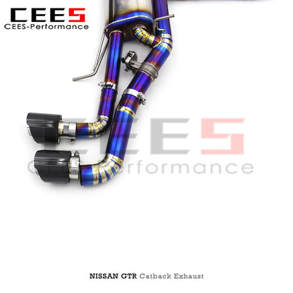 cees Catback Exhaust System for Nissan GTR GT-R R34/R35 3.8TT 2008-2023 Performance Titanium Exhaust Pipes Valvetronic Muffler