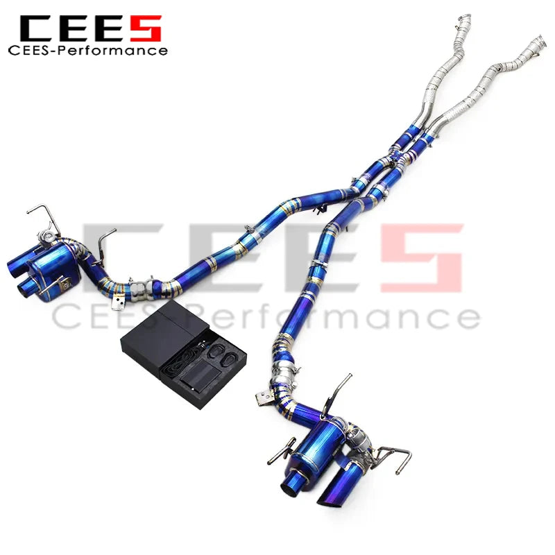 cees Catback Exhaust Downpipe Escape for Ferrari 812 Superfast 6.5L V12 2017-2023 Titanium Exhaust System Free Flow Pipe Muffler