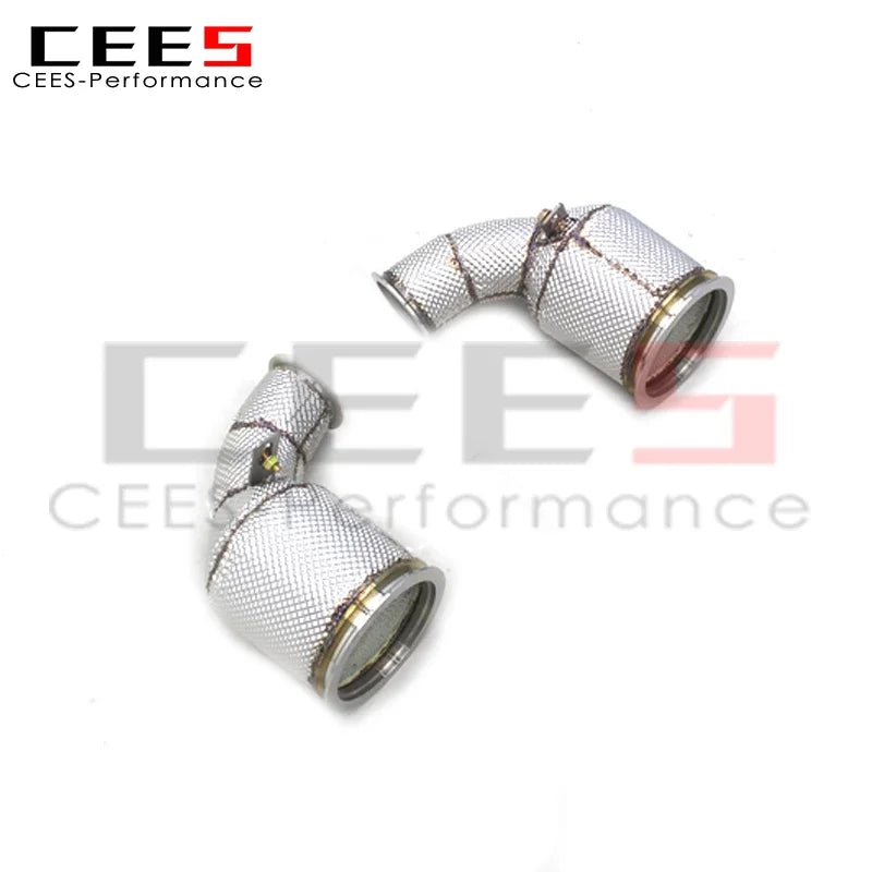 cees Stainless Steel Exhaust Downpipe for Porsche Panamera 971 2.9/3.0 2017+ High Custom Car Exhaust Pipes Catted Downpipe