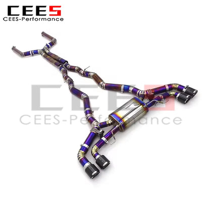 cees Titanium Valve Exhaust Catback System for BMW X7 4.4TT 2020-2023 Performance Car Racing Exhaust Pipe Muffler Assembly