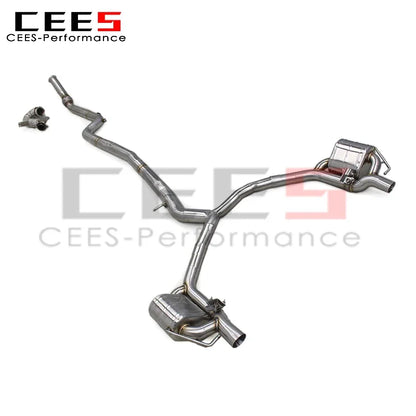 CEES Valved Muffler Catback Exhaust Downpipe Pipes for Mercedes-Benz AMG GT43 3.0T 2019-2023 Stainless Steel Exhaust Pipe