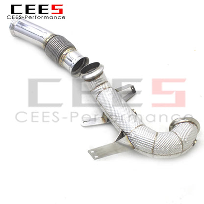 Downpipe For Mercedes-Benz A45 CLA45 National 6 2.0T 2014- SS304 stainless steel Catless downpipe without catalyst