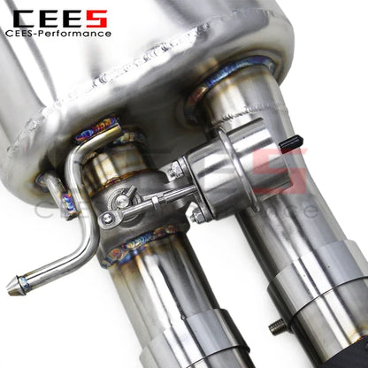 CEES Valved Sport Exhaust System Auto Parts for Audi A6 3.0T 2012-2023 SS304 Stainless Steel Racing Catback Exhaust Pipe System