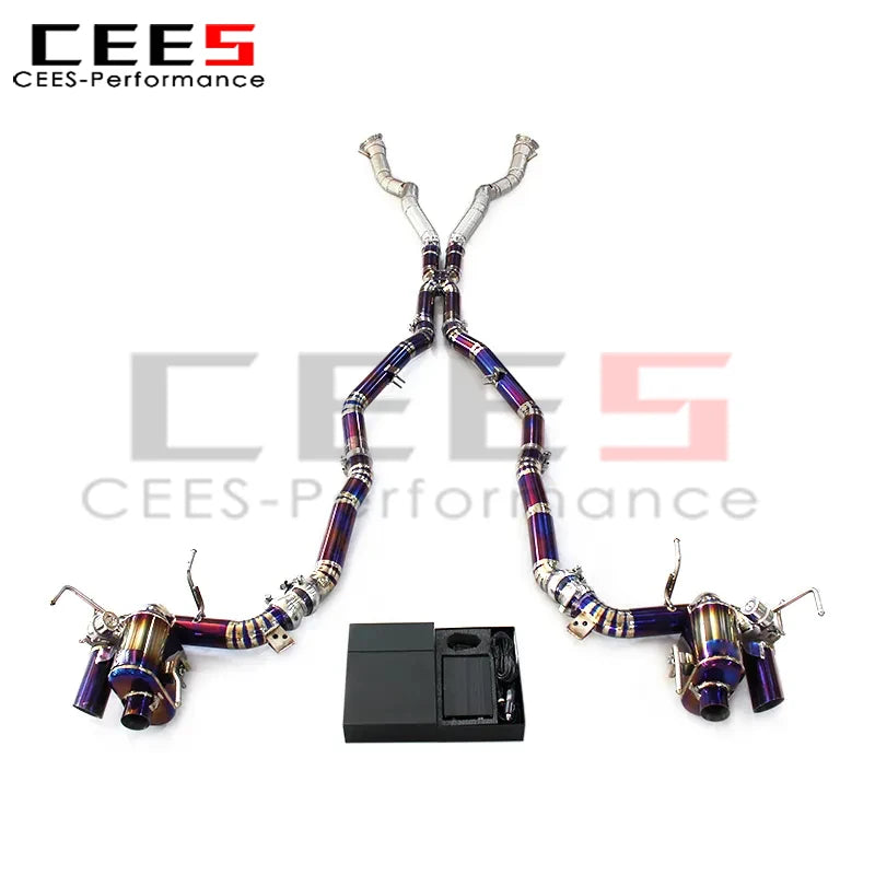 cees Catback Exhaust Downpipe Escape for Ferrari 812 Superfast 6.5L V12 2017-2023 Titanium Exhaust System Free Flow Pipe Muffler