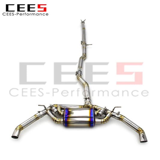 CEES Catback Exhaust For Mercedes-Benz CLA45 AMG 2.0T 2014-2019 Titanium alloy Car high Performance valvetronic Exhaust mufflers