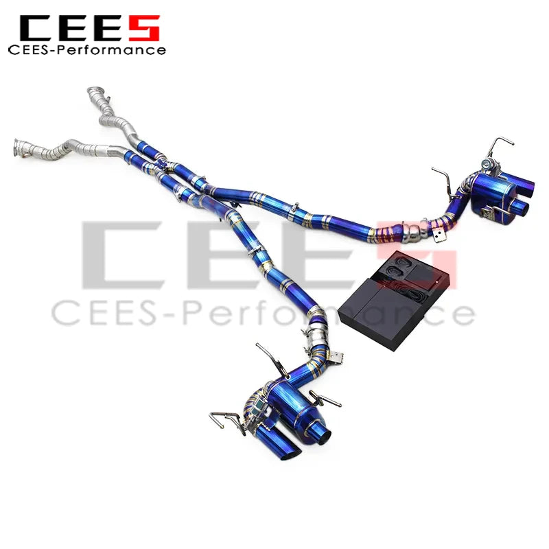 cees Catback Exhaust Downpipe Escape for Ferrari 812 Superfast 6.5L V12 2017-2023 Titanium Exhaust System Free Flow Pipe Muffler