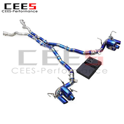 cees Catback Exhaust Downpipe Escape for Ferrari 812 Superfast 6.5L V12 2017-2023 Titanium Exhaust System Free Flow Pipe Muffler