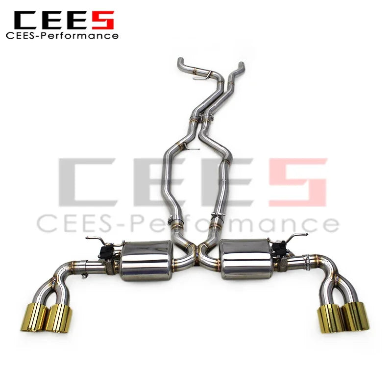 cees Stainless Steel Catback Exhaust Pipes For Porsche Cayenne S 958/958.1 3.0T 2011-2017 Exhaust System Escape Exhaust Pipe