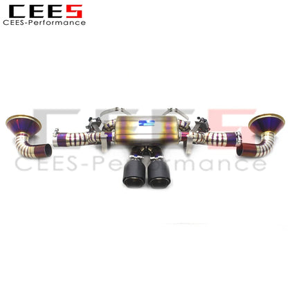 CEES Catback Exhaust Downpipe For Porsche 911 992 3.0T 2020-2023  valved Exhaust Pipe Muffler Titanium alloy Exhaust Systems