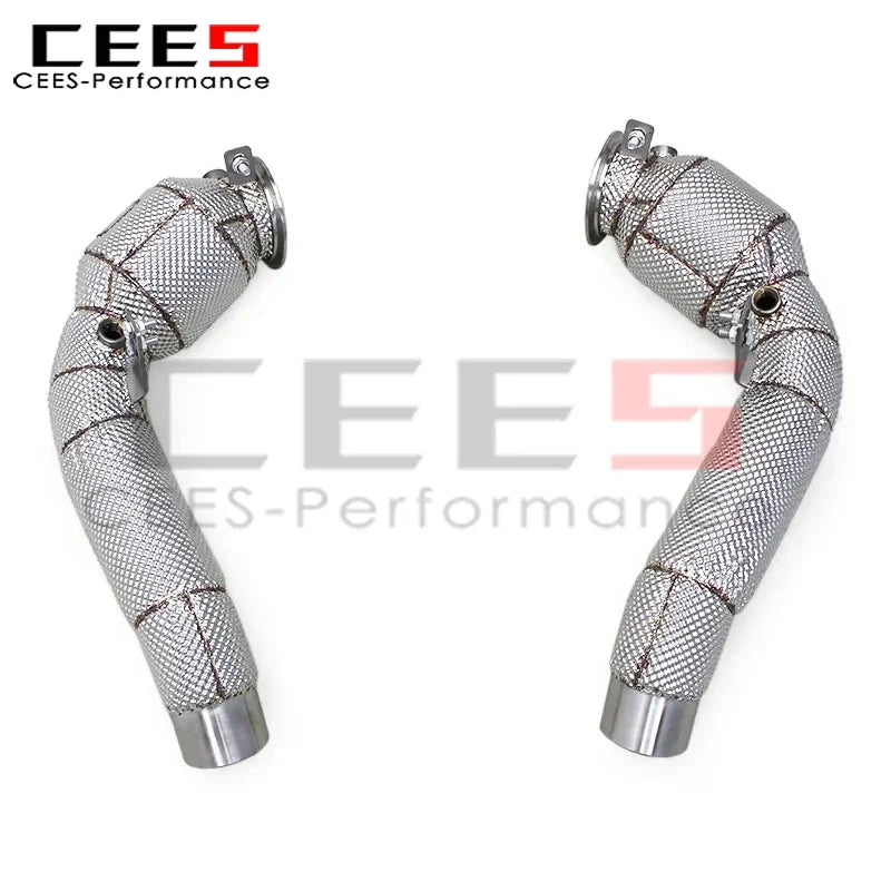 BMW M5/M6 F06/F10/F12/F13 4.4TT 2012-2016 Heat Shield Header Stainless Steel Downpipe Exhaust System