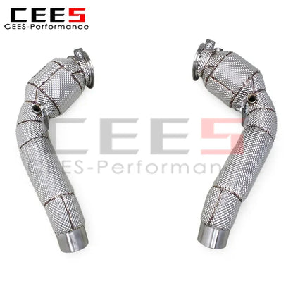 BMW M5/M6 F06/F10/F12/F13 4.4TT 2012-2016 Heat Shield Header Stainless Steel Downpipe Exhaust System
