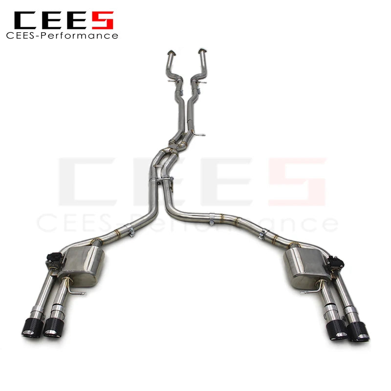 CEES Valvetronic Exhaust Muffler For Audi S8 D4 4.0T 2013-2018 Boska Stainless Steel Escape Racing Car Catback Exhaust System