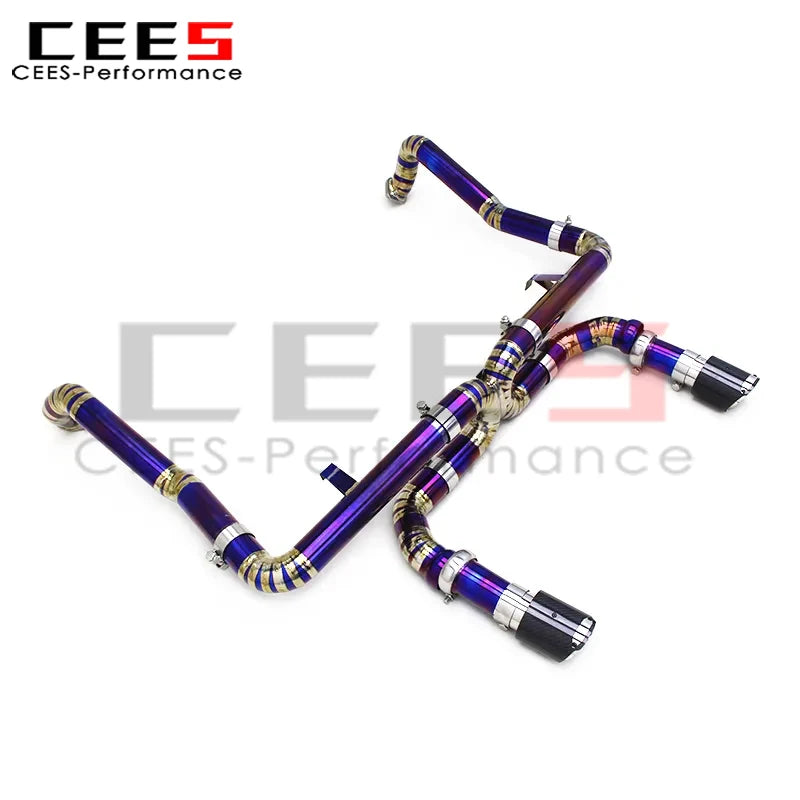 cees Catback Muffler for Porsche 718 Cayman/Boxster 2.5T/2.0T 2016-2022 Upgrades GT4 Street Car Titanium Pipe Exhaust System
