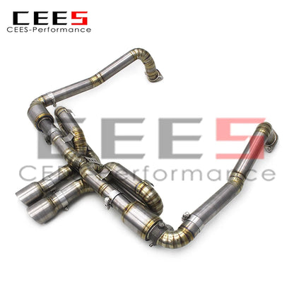 CEES Racing Car Catback Exhaust for PORSCHE 718 Boxster/Cayman 2.0T 2016-2023 Titanium Exhaust Systems Super Car Sound