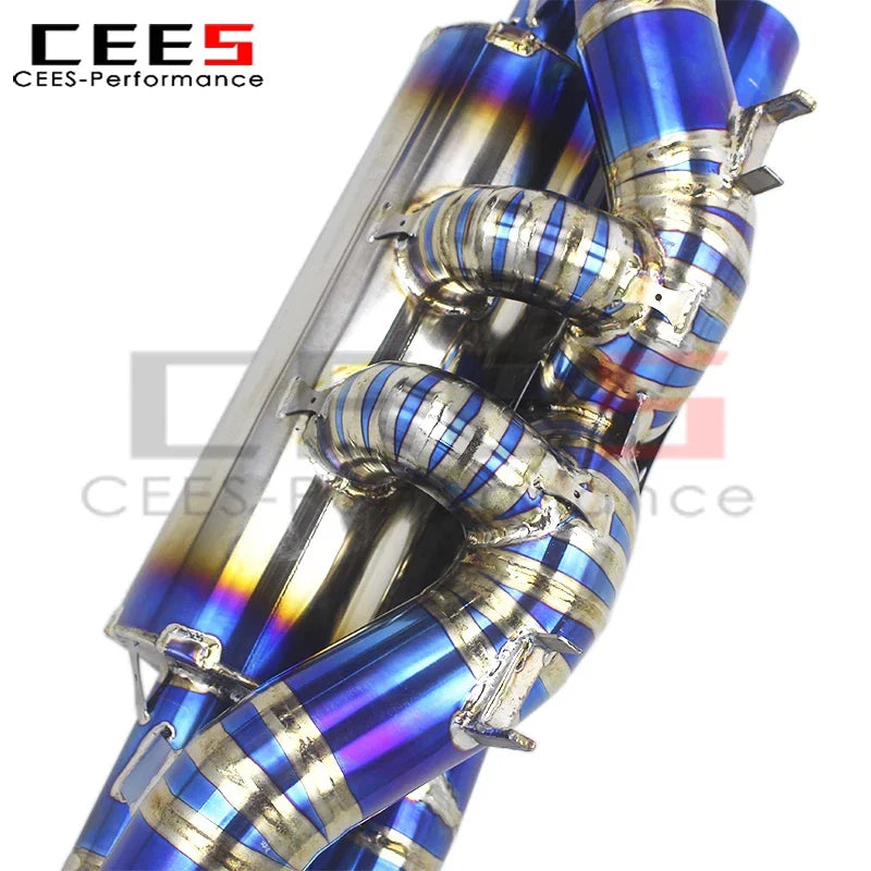 cees Performance Titanium Axle Back Exhaust System for Porsche 911 992 3.0T 2019-2024 Racing Muffler Valve Catback Exhaust