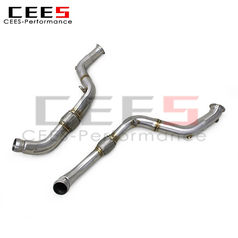 CEES Stainless Steel Exhaust Downpipe For Bentley Continental GT 4.0TT/6.0TT 2020-2024 Car Tuning System Exhaust Pipe