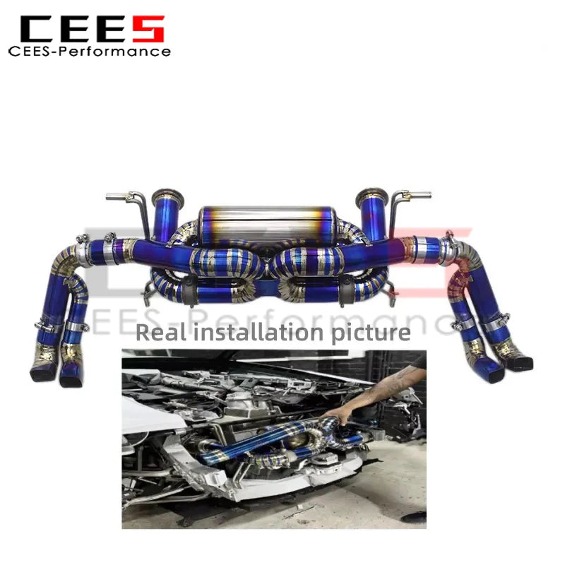 cees for Audi R8 V10 5.2 2016-2019 Catback Valved Sport Exhaust System