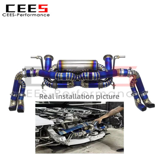 cees for Audi R8 V10 5.2 2016-2019 Catback Valved Sport Exhaust System