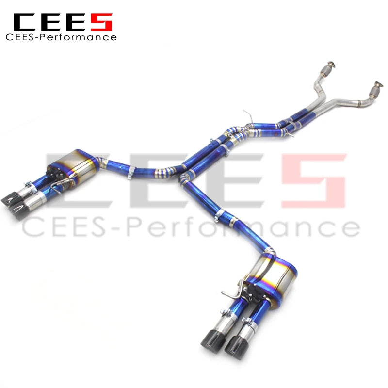 CEES Catback Exhaust System Performance Titanium escape Exhaust Pipe For Audi S6/S7 C7 4.0T 2013-2018