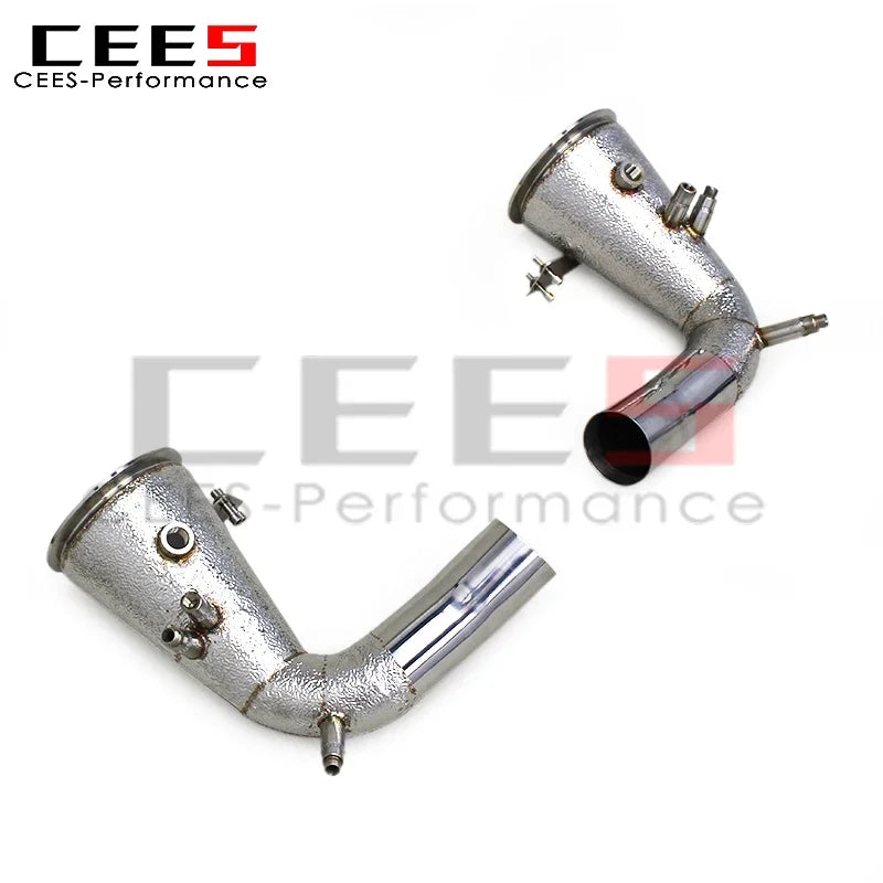 CEES  Exhaust Downpipe Pipes System for PORSCHE 911 992 3.0T 2019-2024 Stainless Steel Racing Exhaust Pipe Downpipe