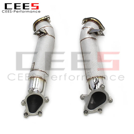 CEES With Free Flow Tube Exhaust Downpipe Header For Nissan GTR/GT-R 3.8TT 2008-2023 Sport downpipe Exhaust system