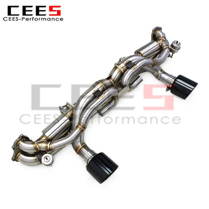 cees Valve Catback Exhaust Pipes for Porsche 718 Cayman GT4 4.0L 2024 SS304 Stainless Steel Tuning Car Exhaust Escape System