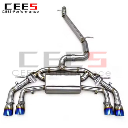 cees Tuning Catback Exhaust for VW GOLF 7/MK7/R/7R 2.0T 2014-2020 Muffler Exhaust System Stainless Steel Escape Exhaust Pipe